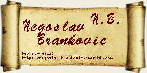Negoslav Branković vizit kartica